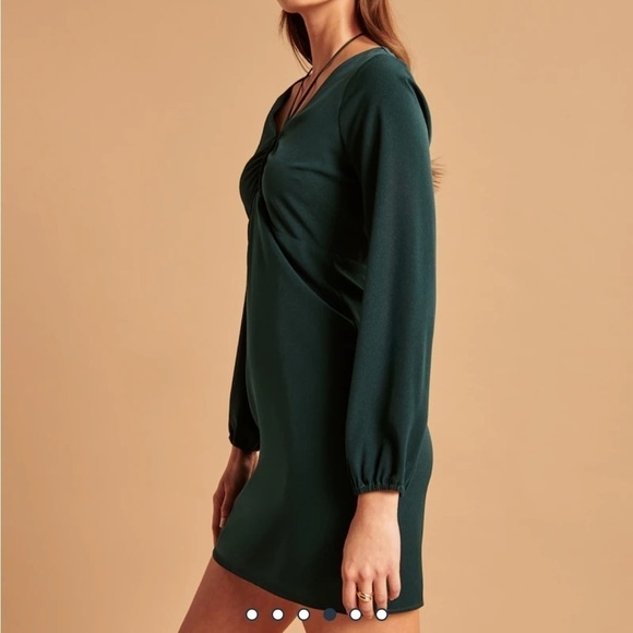 NWT Abercrombie & Fitch Long-Sleeve Strappy Halter Mini Dress - Picture 15 of 15